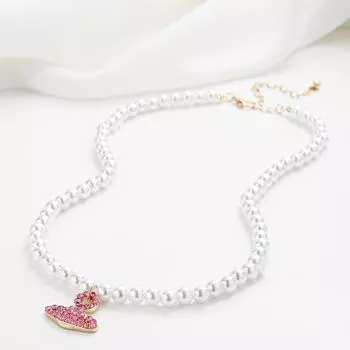 Персонализированное модное ожерелье в стиле кэжуал с жемчугом, женское нишевое ретро, ожерелье-чокер с бриллиантом Сатурна, универсальное ожерелье