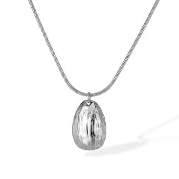 Персонализированное модное ожерелье в стиле ретро из нержавеющей стали с геометрическим узором, простая универсальная цепочка на ключицу для женщин