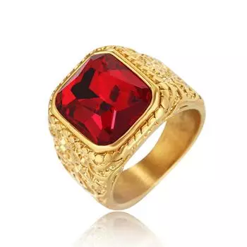 Персонализированное мужское кольцо и кольцо из титановой стали с инкрустацией циркона в стиле ретро 11