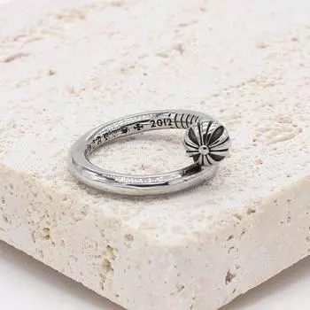 Персонализированное мужское кольцо из титановой стали в стиле ретро с крестиком для ногтей 12