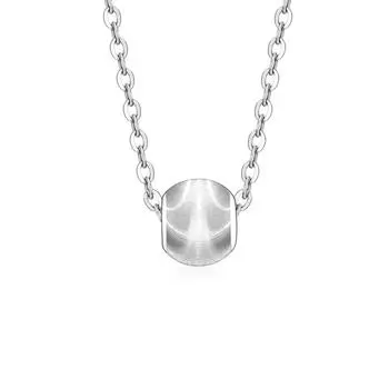 Персонализированное национальное стильное ожерелье с кулоном в виде кошачьего глаза с текстурой и бусиной, женская круглая цепочка на ключицу, универсальная геометрическая круглая цепочка с бусинами