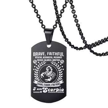 Персонализированное ожерелье из 12 созвездий, ожерелье из нержавеющей стали с астрологической подвеской из зодиака, ожерелье