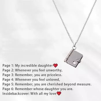 Персонализированное ожерелье-книга «Моя звезда», ожерелье «Моя невероятная книга» с пользовательским именем и 6 открывающимися регулируемыми подвесками с готовой гравировкой One Size серебряный