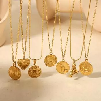 Персонализированное ожерелье Love из 18-каратного золота с изображением глаза дьявола, ожерелье High Sense из нержавеющей стали, женская мода