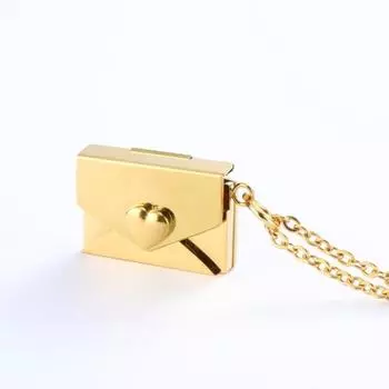 Персонализированное ожерелье-медальон Yousheng для женщин, индивидуальное любовное письмо, сообщение, камень по рождению, ювелирный конверт, коробка, кулон, подарок для мамы, жены серебряный