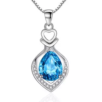 Персонализированное простое микро-инкрустированное циркониевое ожерелье в форме сердца с каплями воды для женщин и ключиц