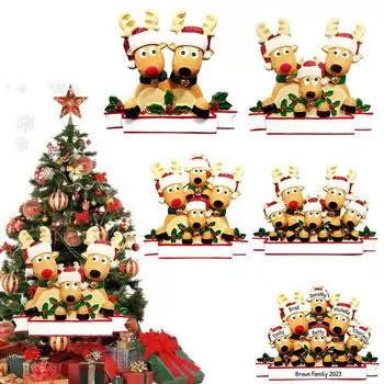 Персонализированное семейное рождественское елочное украшение, безделушка, подарочное украшение 2