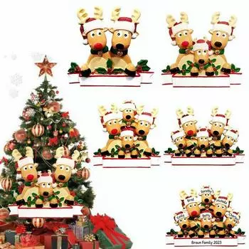 Персонализированное семейное рождественское елочное украшение, безделушка, подарочное украшение 2#