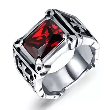 Персонализированное трендовое кольцо с квадратным драгоценным камнем, мужское модное кольцо 14# чёрный