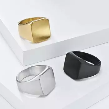 Персонализированное уплотнительное кольцо из матовой матовой нержавеющей стали для мужских минималистичных титановых украшений 7#