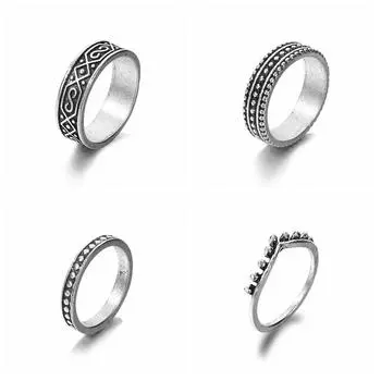 Персонализированное винтажное кольцо, женское свадебное кольцо, ювелирное изделие, подарок на годовщину 14055 серебряный