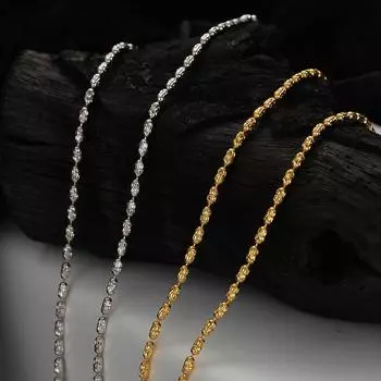 Персонализированные аксессуары для ожерелья Pull-up, универсальные и нишевые, простые длинные текстурированные рисовые бусины из стерлингового серебра 925 пробы для женщин 60CM