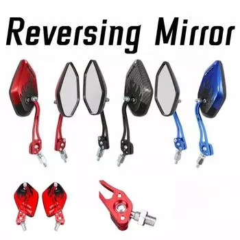 Персонализированные цветные универсальные зеркала заднего вида из алюминиевого сплава для мотоцикла, боковые зеркала для скутера, аксессуары для модификации мотоцикла оранжевый