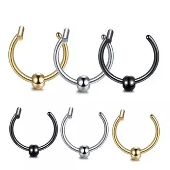 Персонализированные европейские и американские серьги из нержавеющей стали 316, кольцо в носу, бесплатные Pororacada, накладные ногти для губ, крутые мужчины и женщины, простые ювелирные изделия с пингом золотистый
