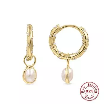 Персонализированные и креативные серьги с змеей, романтичные фиолетовые цветочные жемчужные серьги, дизайнерские серьги с пряжкой из стерлингового серебра 925 пробы 925 Silver