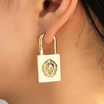 Персонализированные и модные серьги в виде головы льва для женских украшений