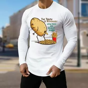 Персонализированные изображения, вышитые принты, мужские футболки, футболки с длинным рукавом, повседневные свитера с круглым вырезом, мужская одежда больших размеров XS белый