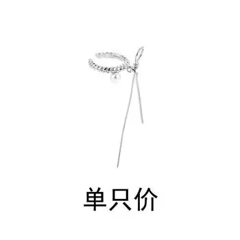 Персонализированные клипсы для ушей с жемчугом в виде скрученных узлов, нишевые нежные линии, ощущение дизайна со шнуровкой, без проколов ушей, накладные уши + длинные женщины