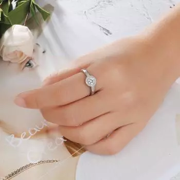 Персонализированные кольца-солитер, обручальные кольца из стерлингового серебра 925 пробы для женщин 8