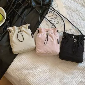 Персонализированные маленькие сумки, сумки-ведра, модные сумки на одно плечо с японской и корейской литературной тематикой, легкие и красивые повседневные сумки