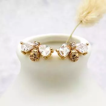 Персонализированные медные серьги Animal Ins Ins In The Wind и Bee, простые на осень и зиму