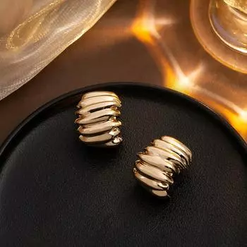 Персонализированные металлические серьги-ветры нишевого дизайна, минималистичные геометрические серьги C-образной формы золотой