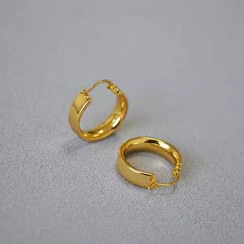 Персонализированные модные простые холодные металлические ветряные латунные позолоченные изысканные серьги-кольца серьги серьги темпераментные женские