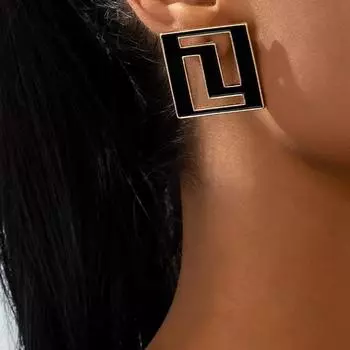 Персонализированные модные серьги уникальные серьги чёрный