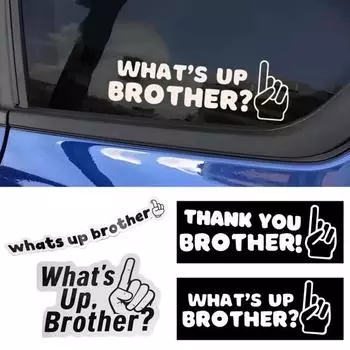 персонализированные наклейки для автомобиля, самоклеящиеся, сильная липкость, водонепроницаемая наклейка на бампер, украшение для окна автомобиля 3pcs