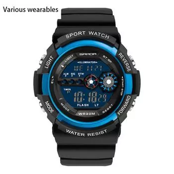 Персонализированные новые мужские электронные часы, модные простые спортивные часы, многофункциональные водонепроницаемые светодиодные часы для мужчин