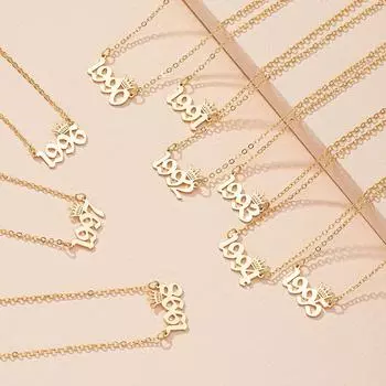 Персонализированные ожерелья с номером года для женщин на заказ 1986 1993 1999 2003 2019