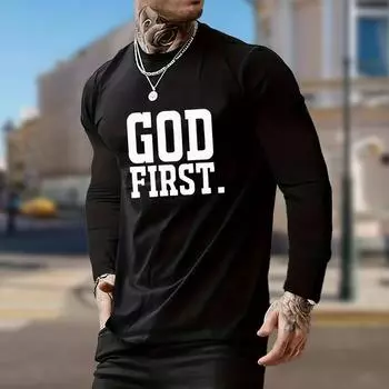 Персонализированные принты букв мужские футболки с длинным рукавом футболки с круглым вырезом повседневный свитер мужская одежда больших размеров XS белый