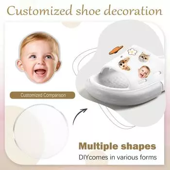 Персонализированные пуговицы для обуви с отверстиями под индивидуальный узор One Size
