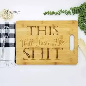Персонализированные разделочные доски, забавная разделочная доска, бамбуковая гравированная разделочная доска с инициалами, деревянная сырная доска, юмористический грязный рождественский подарок для друзей A