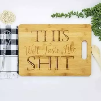 Персонализированные разделочные доски, забавная разделочная доска, бамбуковая гравированная разделочная доска с инициалами, деревянная сырная доска, юмористический грязный рождественский подарок для друзей A