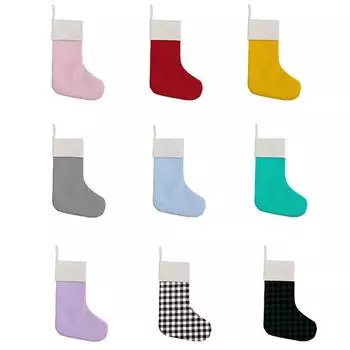 Персонализированные рождественские чулки большого размера с любым рисунком, в которые можно положить подарки One Size чёрный