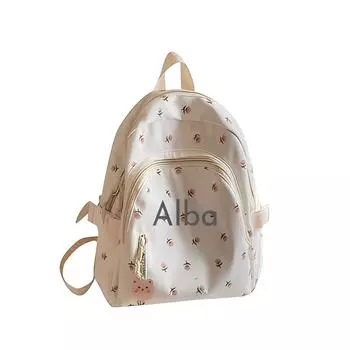 Персонализированные рюкзаки для мальчиков и девочек, дорожные рюкзаки, печатные именные бирки, уникальные памятные подарки белый