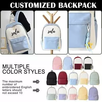 Персонализированные рюкзаки для мальчиков и девочек, дорожные рюкзаки, печатные именные бирки, уникальные памятные подарки One Size