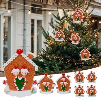 Персонализированные семейные елочные украшения Семейные рождественские праздничные украшения 2021 года