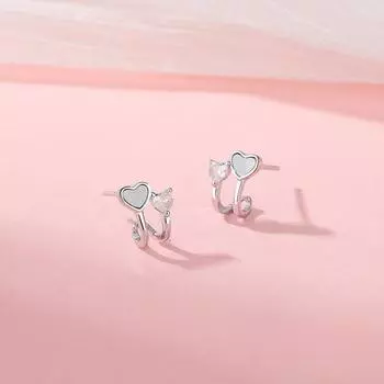 Персонализированные серьги Double Love для женщин со стильным изысканным милым и крутым дизайном сережек