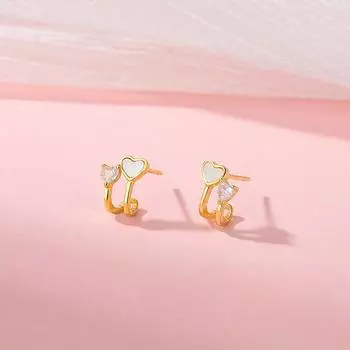 Персонализированные серьги Double Love для женщин со стильным изысканным милым и крутым дизайном сережек