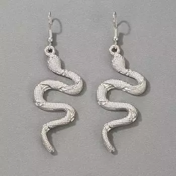 Персонализированные серьги-гвоздики со змеей в стиле животных, преувеличенные серьги со змеей в стиле панк, новые серьги золотой