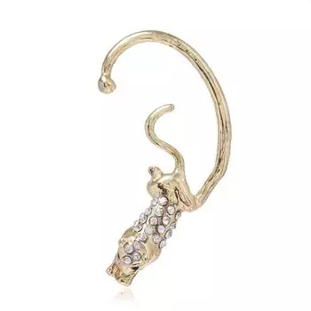 Персонализированные серьги из сплава для женщин, креативное чувство моды, геометрические застежки для ушей, инкрустированные бриллиантами, простые серьги, ювелирные изделия золотой