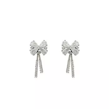 Персонализированные серьги-кисточки с галстуком-бабочкой для женщин, милый и крутой стиль, новые девичьи серьги