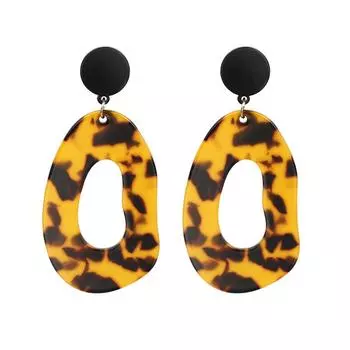 Персонализированные серьги с леопардовым принтом и серьги-подвески