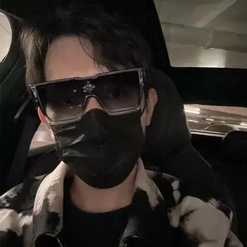 Персонализированные солнцезащитные очки в большой оправе, цельные солнцезащитные очки с бриллиантовой инкрустацией, модные уличные очки