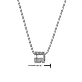 Персонализированные титановые стальные невыцветающие цветные бусины для маленькой талии, ожерелье, ювелирные изделия для мужчин в стиле хип-хоп, цепочка для свитера с маленькой талией