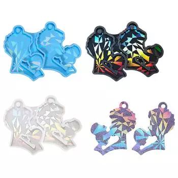 Персонализированные украшения из смолы для сумок, привлекающие внимание формы для подвески на голову ко Дню матери, уникальные силиконовые формы для изготовления ювелирных изделий прозрачный