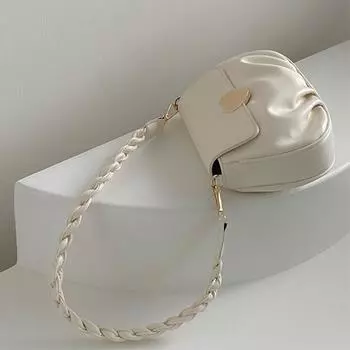 Персонализированные витые плечевые ремни для женщин в корейском стиле Love Folded Soft Leather Shoulder Bag Cloud Small Round Bag Crossbody Women s Bag