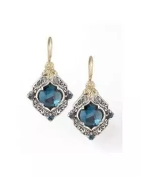 Персонализированные женские серьги из винтажного синего кристалла, серьги щедрого стиля One Size